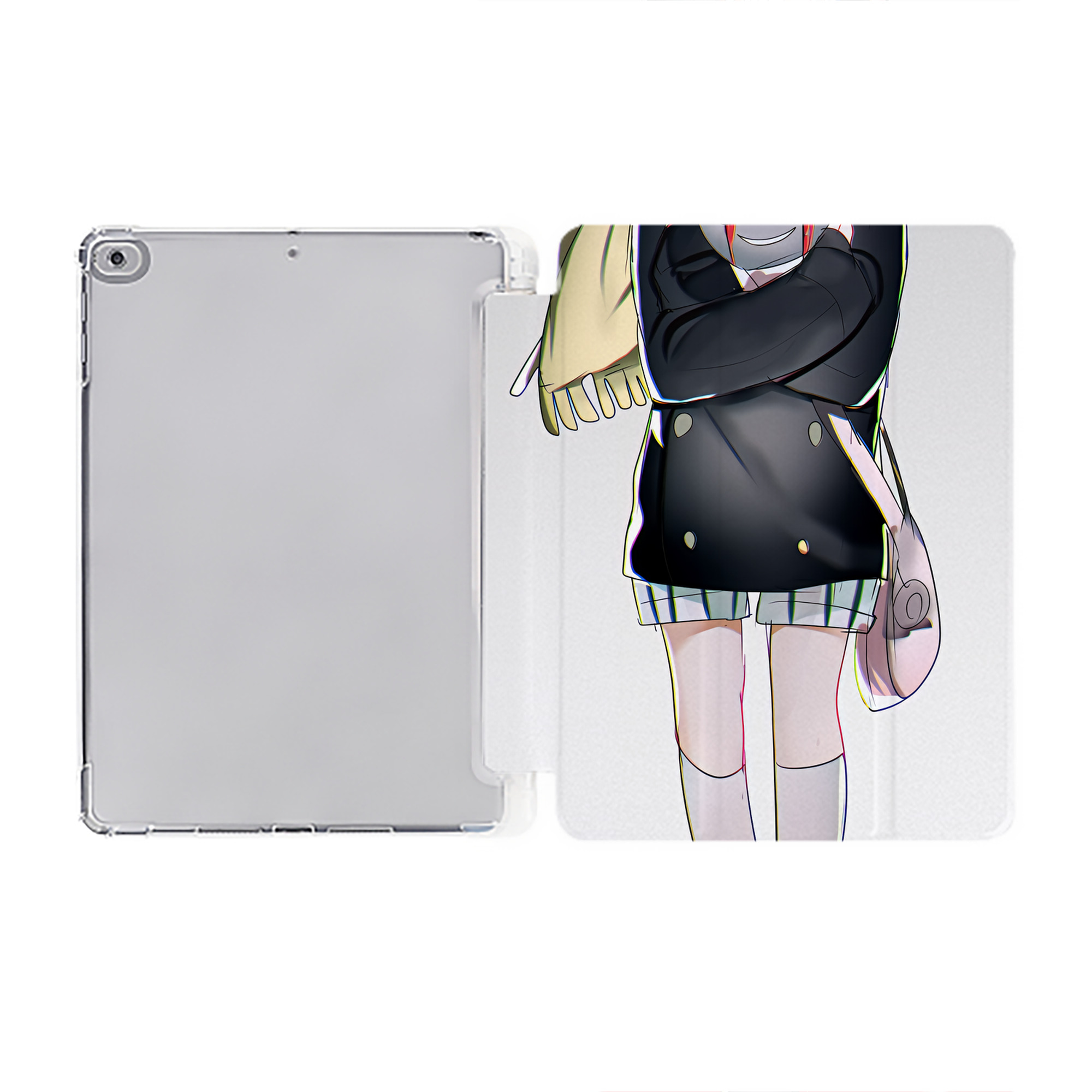 （画像用） 文豪ストレイドッグス Bungo Stray Dogs IPad ケース ペン収納付き 三つ折りスタンド PUレザー×シリコン 対応機種9.5/10.5/10.9インチ